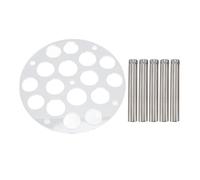 Soporte de Piezas de ajedrez para fundición, Soporte Redondo de Aluminio acrílico para Piezas de ajedrez con 5 Patas y 16 Agujeros, Estructura de Metal Resistente para Varios