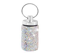 Soporte de píldoras de remolque clave - Mini recipiente de medicamentos impermeables | Etui de aluminio espumoso | Caja de tableta portátil con anillo de llave para viajes diarios