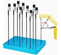 Soporte de pintura en aerosol, 10 varillas de clip de cocodrilo con base de soporte de pintura, herramientas de modelado, soporte para aerógrafo para ayuda de soldadura, piezas de modelo, notas, fotos