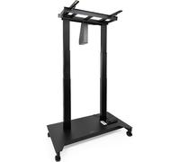 Soporte de Piso con Ruedas y Ajuste Eléctrico de Altura e Inclinación para TV de hasta 84 (Negro) - TOOQ