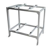 Soporte de piso de aleación de aluminio resistente con almohadilla antivibración que absorbe los golpes para instalación de aire acondicionado mini split y bomba de calor