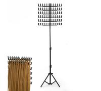 Soporte de piso de cría de trenzas: hierro, herramienta duradera de de cabello ajustable, estante de pie de doble cara | Rack de organizador de ahorro de espacio para salón de casa, pelucas d