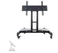 Soporte De Piso para TV De Altura Ajustable - Soporte Móvil para Podio para Sala De Conferencias, Carro Bajo Inclinable Vertical De 90 Grados para Escenario, Carga 45 Kg