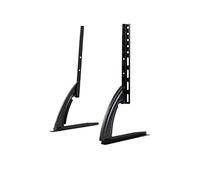 Soporte de Piso para TV Mesa giratoria Soporte para TV para Pantalla Plana Curvada de 32 a 55 Pulgadas Soporte de Pedestal Ajustable en Altura con Base de Vidrio Templado Soporta hasta 60 kg máx.