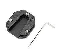 Soporte de Placa de Caballete Lateral para Motocicleta, ExtensióN de Caballete Universal, Apariencia Moderna, TeñIdo por OxidacióN anóDica, Resistente Al Desgaste para Superficies Exteriores (Negro)