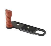 Soporte de placa en L para cámara con agarre de madera para DSLR Vlog estudio de fotografía digital, soporte en L de liberación rápida con agarre de mano de madera, textura antideslizante para