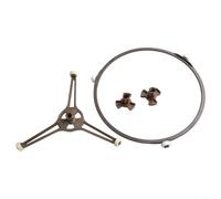 Soporte de placa giratoria de vidrio para microondas con núcleo giratorio y soporte de guía, piezas de reparación de plástico para una rotación suave, triángulo de 16 cm
