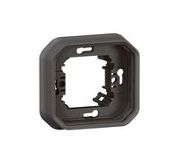 Soporte de placa impermeable Plexo Legrand para montaje empotrado - 1 poste - Antracita
