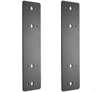 Soporte de placa plana de acero tipo I resistente para reparación de madera, soporte de marco de armadura Q235, negro resistente a la corrosión, 26 x 8 x 1 cm, paquete de 2