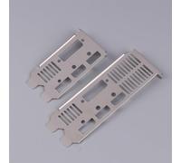 Soporte de placa trasera de metal I/O para tarjetas gráficas GTX 730 GTX 750 GTX 1050 Ti Plus GTX 1650, resistente al polvo, acabado plateado, juego simple (8 cm)