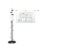 Soporte de planos móvil MAUL, con 3 brazos abatibles