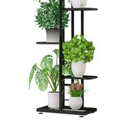 Soporte de Plantas de Metal, Multifuncional 6 Nivel 7 en Maceta Múltiples Plantas de Macetas Al Aire Libre para el Patio Balcón de la Esquina del Jardín Salón de Estar (Gris Oscuro)