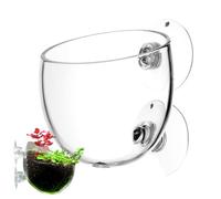 Soporte de Plantas del Acuario - Pot de Planta | Maceta de Vidrio | Vigor de Vidrio-aquario con Tazas de succión | Decoraciones de | Soporte de Plantas para Plantas vivas, Acuario-sobrew.