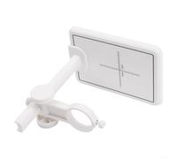 Soporte de plástico para microscopio con abrazadera redonda de 1.26 pulgadas, base de elevación ajustable para un enfoque suave, soporte estable con escala y almohadillas de silicona para microscopios