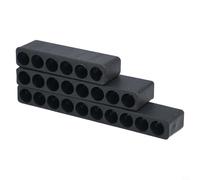 Soporte de plástico para puntas de destornillador con vástago hexagonal y múltiples tamaños de agujeros 6, 8, 10 para una organización eficiente y almacenamiento seguro de brocas