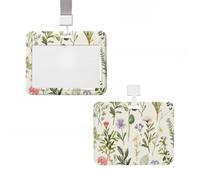 Soporte de plástico para tarjetas de identificación deslizante, soporte vertical para tarjetas de temporada, acuarelas, protector de tarjetas de identificación con ventana transparente, tarjeta de