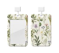 Soporte de plástico para tarjetas de identificación deslizante, soporte vertical para tarjetas de temporada, acuarelas, protector de tarjetas de identificación con ventana transparente, tarjeta de