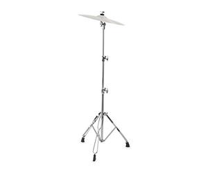 Soporte De Platillos XDrum Semi - Ajustable En Altura De 70 A 140 Cm - Práctico Sistema Memory Lock - Doble Refuerzo Y Estable - Plateado