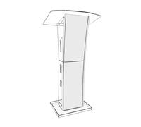 Soporte de podio acrílico de 110 cm: atriles LED con luz de colores, mesa de conferencias de púlpitos profesionales, podio para aulas de oficinas de discursos
