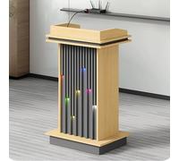 Soporte de podio, atril de madera para presentaciones en el aula, sala de reuniones y auditorio, púlpito de pie y escritorio con altavoz