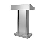 Soporte de podio de acero inoxidable resistente, ideal para leer o usar con laptop en oficina, conciertos, escuela, iglesia y eventos de habla