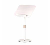 Soporte de podio de altura ajustable, soporte portátil para libros de escritorio, con ajuste de ángulo, atril blanco de 2 secciones, para uso doméstico u oficina