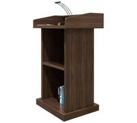 Soporte de podio de madera, atril para escuelas e iglesias, muebles de recepción comercial, soporte de altavoz de madera marrón, podio de enseñanza duradero para presentaciones