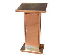 Soporte de podio inclinado de acero inoxidable, elegante atril de presentación con almacenamiento para escuelas, iglesias y conferencias