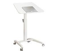 Soporte de podio portátil para laptop, podio móvil ajustable con ruedas giratorias, escritorio de púlpito de iglesia sentado a pie, fácil montaje