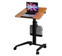 Soporte de podio portátil para laptop, podio móvil ajustable con ruedas giratorias, escritorio de púlpito de iglesia sentado a pie, fácil montaje