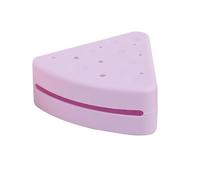 Soporte de polvo triangular, contenedor de viaje para bocado triangular, Soporte de esponja de maquillaje de silicona diseño de queso, Estuche portátil a prueba de polvo, caja de transporte t