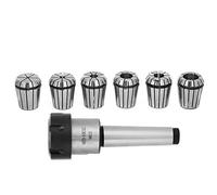 Soporte de portabrocas, 1 pieza MT3 ER32 M12 Porta pinzas Morse Taper Holder + 6 piezas ER32 Spring Collets Herramienta de fresado CNC