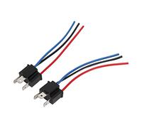 Soporte de Portalámparas Macho H4, Conector de Portalámparas de 12V-24V ABS + Cobre con Precableado para Portalámparas