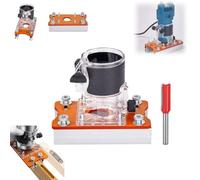 Soporte de posicionamiento auxiliar 2 en 1 para carpintería, base de enrutador ajustable resistente, base de enrutador para carpintería, herramienta de enrutador de madera, ranurado en muebles de