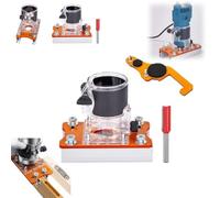 Soporte de posicionamiento auxiliar 2 en 1 para carpintería, base de enrutador ajustable resistente, base de enrutador para carpintería, herramienta de enrutador de madera, ranurado en muebles de