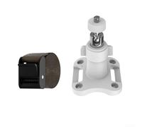 Soporte de poste ajustable para cámaras de seguridad al aire libre, instalación sin taladro, funciona con anillo para Arlo y otros modelos de rosca 3/8-16 (blanco con correas)