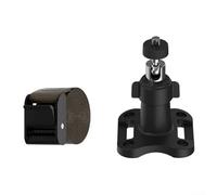 Soporte de poste ajustable para exteriores para cámaras de seguridad, configuración sin taladro, compatible con timbre de video Ring para Arlo Pro Ultra y más (negro con correas)