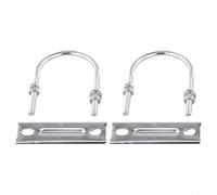 Soporte de poste de abrazadera de mástil en U de metal resistente para antena Yagi, hardware de soporte de cable coaxial y montaje de tubería para instalaciones de jamón CB o TV, se adapta a 1,8-2,28