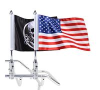 Soporte de Poste de Bandera para Motocicleta y 6 x 9 Banderas Plegable de 90 Grados para Soporte para portaequipajes de 1/2 '' Harley Touring Spring Honda Goldwing etc.