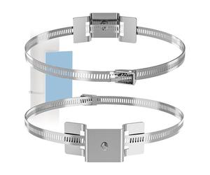 Soporte de poste de cámara de seguridad, estante de tanque de expansión, soportes de poste ajustables resistentes para exteriores, interiores, casa, TV, porche, barandilla satelital, calentador de