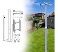 Soporte de poste de cámara de vigilancia con soportes, soporte de cámara de seguridad para uso en exteriores, 16.4 pies de altura, ideal para aplicaciones de patio trasero y pasarela