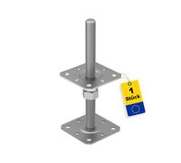 Soporte de poste galvanizado resistente, ajustable, 130 x 130 x 250 mm