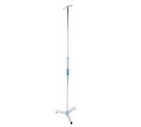 Soporte de Poste Plegable Intravenoso, Soporte Intravenoso de Acero Inoxidable, para Infusión Soporte Portátil para Bolsa Inyectable con 2 Ganchos para el Hospital Y el Hogar, Altura Ajustable