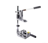 Soporte de prensa de taladro ajustable resistente con base de aleación de aluminio y columna sólida compatible con taladros de 43 mm de diámetro con vibración mínima para hacer agujeros precisos