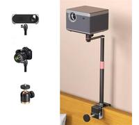 Soporte de proyector para marco de cama, soporte de proyector de escritorio con pinza en C ajustable de metal para proyectores Nebula, XGIMI, Vankyo, BenQ, PVO, TMY, AuKing