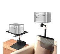 Soporte de Proyector para Sofá Cama, Soporte de Metal de Instalación Invisible, Altura Ajustable de 24 a 64 cm, Rotación de 360°, Capacidad de Carga de 6 kg, Instalación Invisible para Escritorio