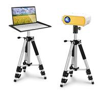 Soporte de proyector soporte de piso multifuncional para proyectores laptops y cámaras aleación de aluminio portátil altura ajustable de 18 'a 48', con placa, cabeza de bola, bolso de mano,33LB
