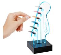 Soporte de púa brillante con cambio de color, lámpara con 7 colores, fuente de alimentación USB, puede contener 6 púas, ideal para guitarristas, músicos y guitarristas