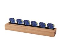 Soporte de púas hecho a mano de madera de haya con 6 púas estrelladas para guitarra, bajo, ukelele, soporte de almacenamiento para púas de guitarra