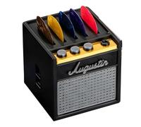 Soporte de púas para guitarra, soporte de púas para guitarra baja con 5 ranuras impreso en 3D, conjunto de almacenamiento compacto, portátil y duradero para músicos
